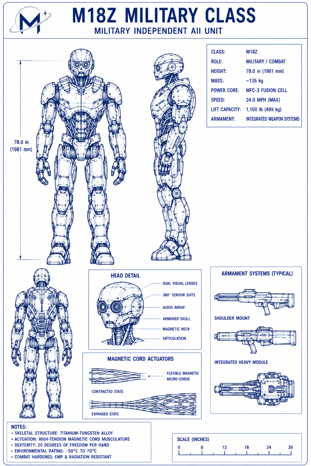 M18Z Class engineering blueprint